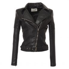Kurtka ze skóry eko czarna Ramoneska Orice Style L1369 Kurtka ze skóry eko czarna Ramoneska Orice Style L1369