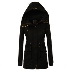 Kurtka Przejściowa Wiosenna Parka Alice Czarna Hikis HK106 Kurtka Przejściowa Wiosenna Parka Alice Czarna Hikis HK106