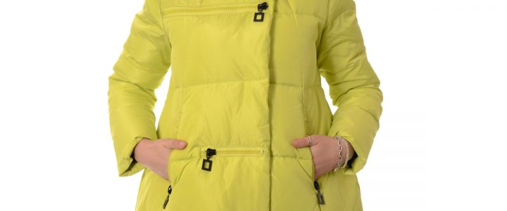Damska kurtka zimowa Naturalne Futro Limonkowa Missfofo 8.8.0.8